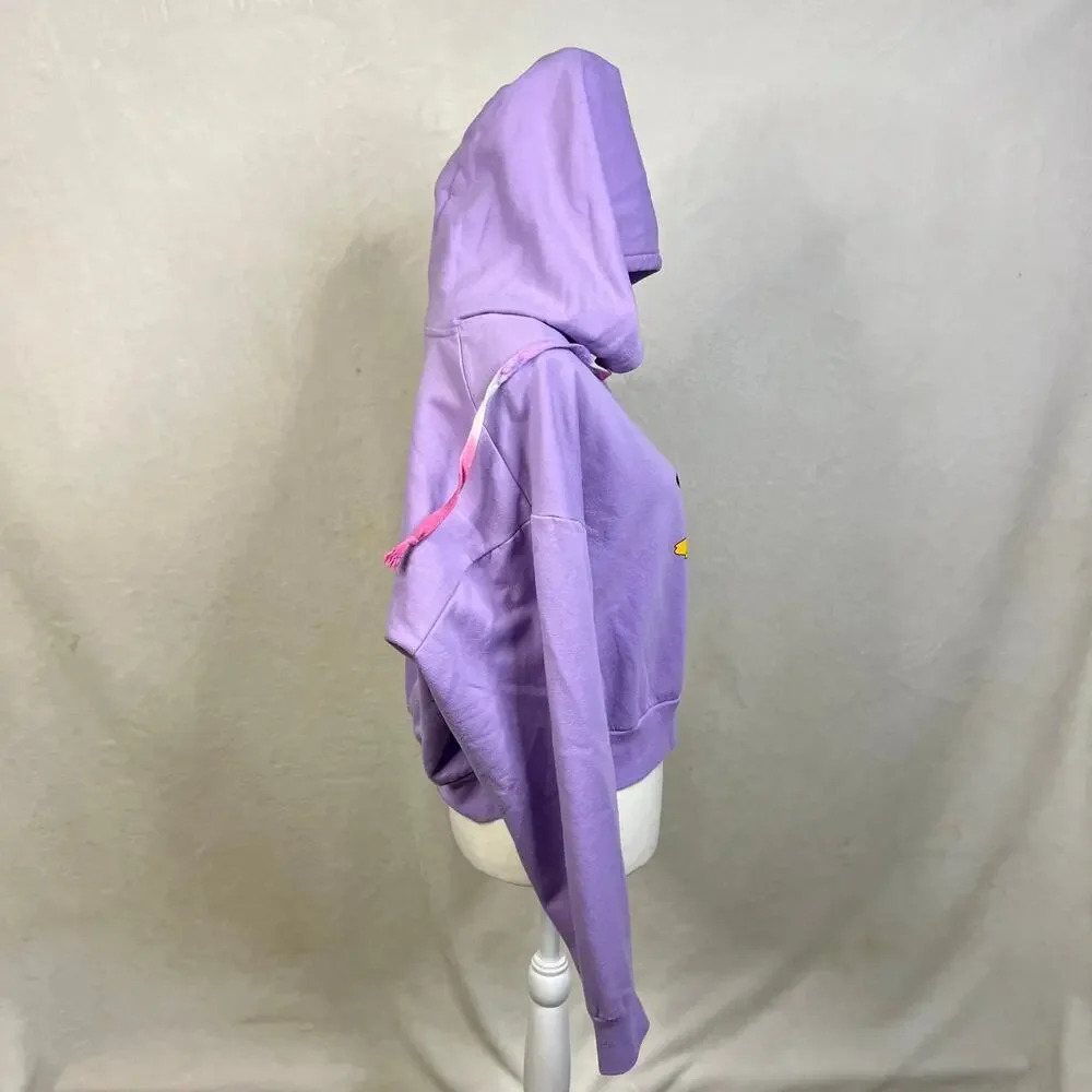 Looney Tunes Youth Size XXL Hoodie Bugs Bunny & Daffy Duck Purple - Picture 5 of 6